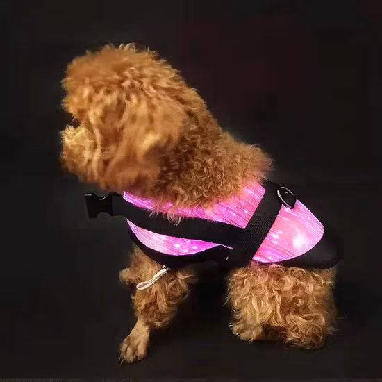 Roupas luminosas para animais de estimação Roupas para animais de estimação de fibra óptica Roupas para animais de estimação LED Colete para cães Roupas para animais de estimação de gatos