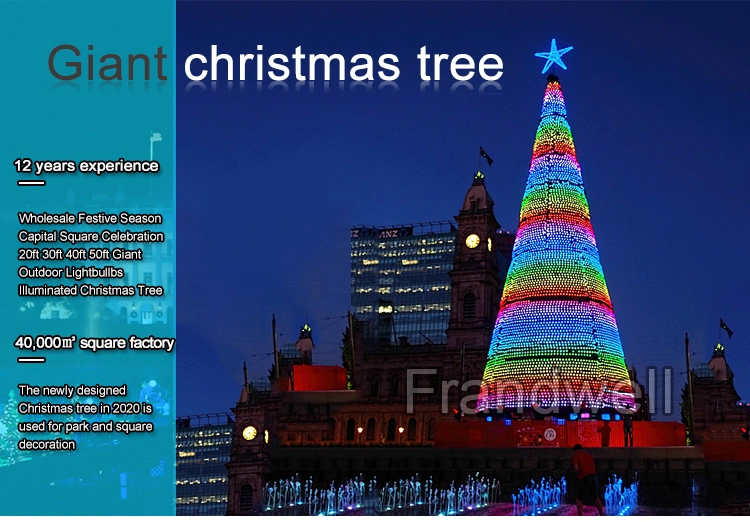 Hot Sale Customized Pre Lit Outdoor Giant Programming LED Light Tree Christmas with High Quality