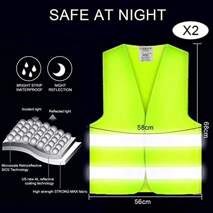 High Quality Wholesale Customized Logo Reflective LED Engineer Safety Vest Clothing