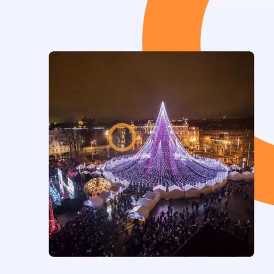 Venda quente personalizado pré-iluminado ao ar livre programação gigante árvore de luz led natal com alta qualidade