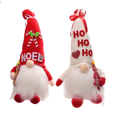 Decorações de natal com luzes floresta velho boneca ornamentos luminoso gnome boneca decoração para casa suprimentos