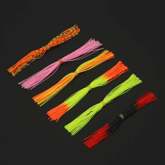 Saias de silicone Jig DIY Saia de borracha Pesca Bass Jig Lures 50 fios Isca de pesca Substituição de saia para Spinnerbaits Bass Buzzbaits Fishing Jigs Trailers